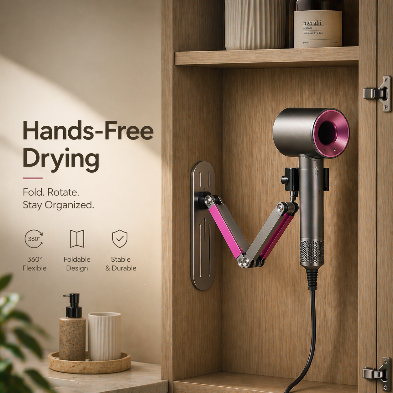 Hands-Free Hair Drying