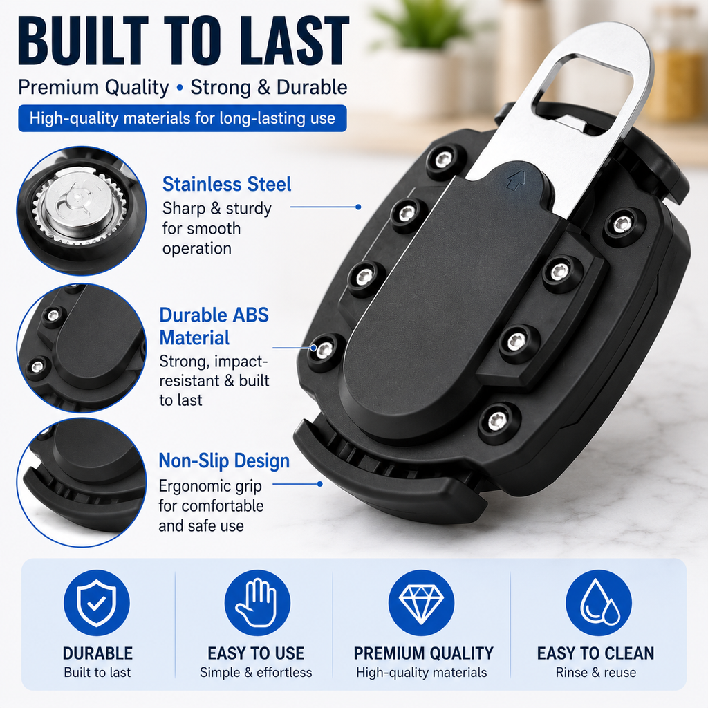 5-in-1 Universal Can & Jar Opener | Effortlessly Open Any Lid